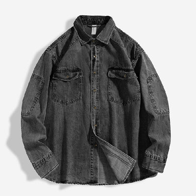 Chamarra Tipo Camisa Oversize Lavado Pesado para Hombre - Image 6