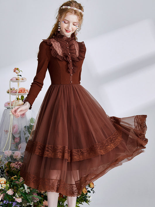 Vestido Elegante de Manga Larga Estilo Corte - Image 9