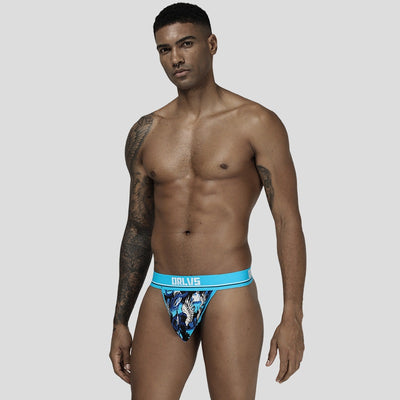 Calzoncillo Tipo Tanga Transpirable de Cintura Media con Estampado para Hombre - Image 8