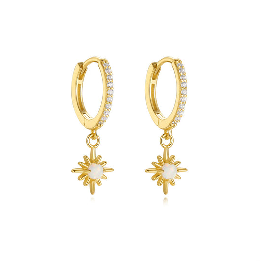 Aretes de Plata Esterlina S925 con Ópalo Azul y Diamantes - Diseño Europeo - Image 34