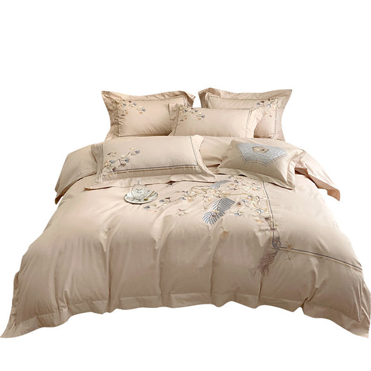Juego de Cama 4 Piezas Algodón Pima 100 Hilos Estilo Chino
