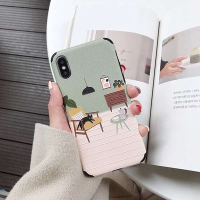 Funda Protectora Anticaídas con Gato en Relieve Estilo Literario - Image 5