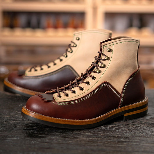Botas de Motocicleta Estilo Retro Americano para Hombre