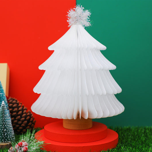 Lámpara LED de Árbol Navideño Plegable de Madera con Luces Coloridas - Image 8
