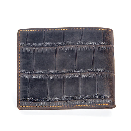 Cartera de Cuero Vacuno Primera Capa Horizontal Plateada - Image 5