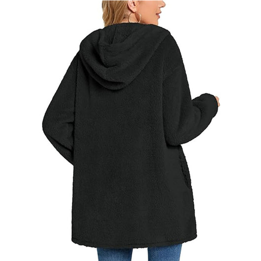 Cardigan Tipo Sudadera con Capucha y Bolsillos - Abrigo Casual Europeo - Image 27