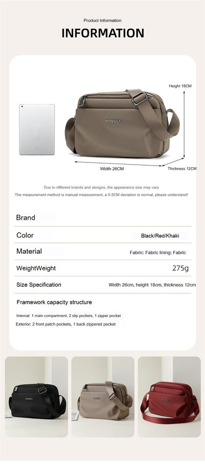 Bolsa Crossbody Casual Versátil con Múltiples Compartimentos - Image 12