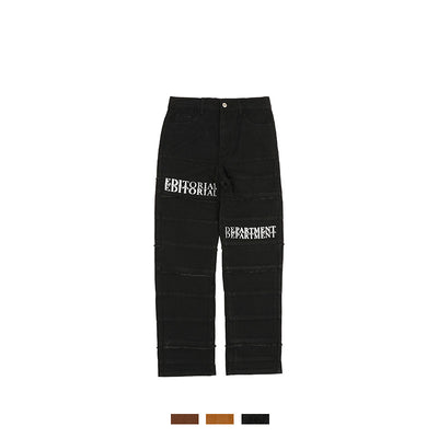 Jeans Rectos Estilo Hip-hop Europeo y Americano con Capas - Image 5