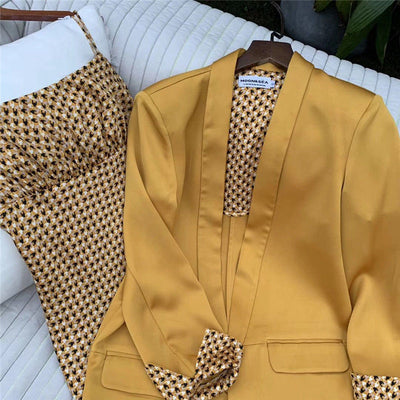 Traje Ejecutivo Femenino Dos Piezas Talla S - Chaqueta Manga Larga Color Sólido - Image 9