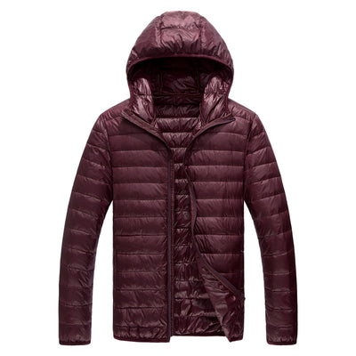 Chaqueta Puffer Ultraligera con Capucha - Abrigo de Plumas de Pato Slim Fit para Invierno - Image 3
