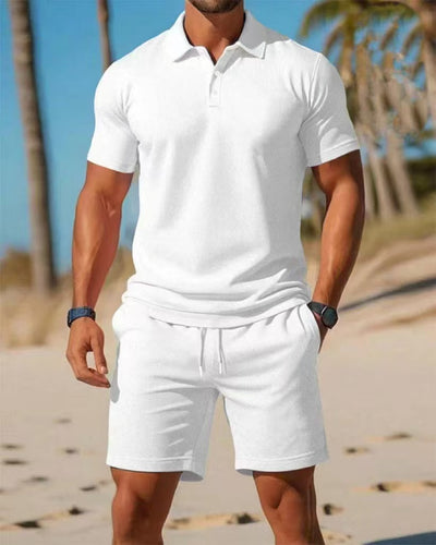 Conjunto Polo y Shorts Deportivo Slim Fit para Hombre - Perfecto para Verano - Image 22