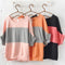 Blusa Suelta con Mangas Murciélago y Rayas