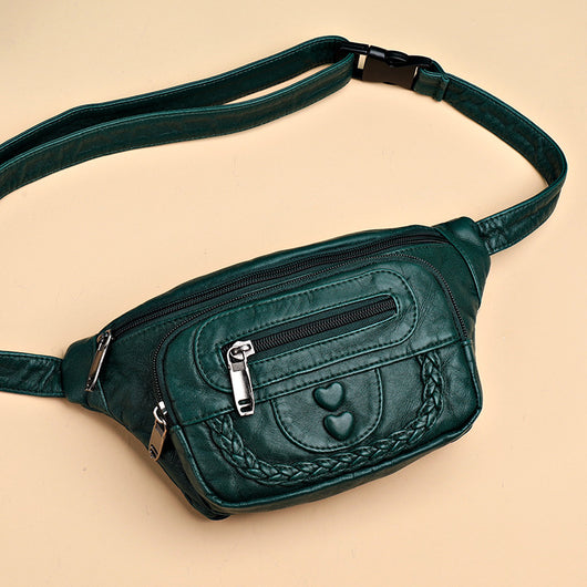 Bolso Bandolera de Cuero Suave Lavado para Mujer - Image 4