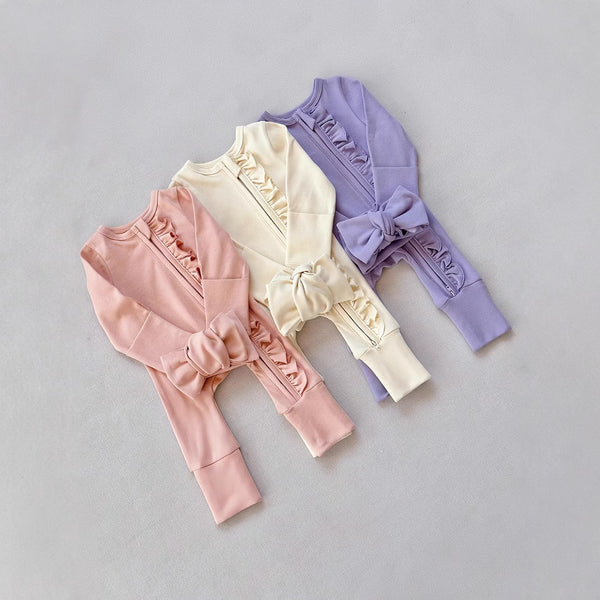 Pijama Enterizo para Bebé Niña - Romper Cómodo para Casa