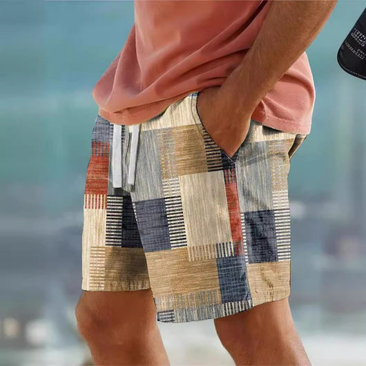 Shorts Casuales para Hombre con Estampado Digital Moderno