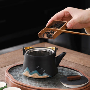 Juego de Té Chino Estilo Moderno con Tazas y Tetera Portátil