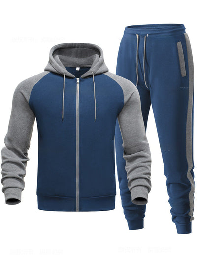 Sudadera con Capucha Raglan Bicolor para Hombre - Casual y Deportivo - Image 34