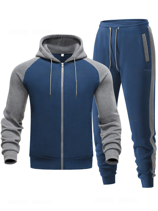 Sudadera con Capucha Raglan Bicolor para Hombre - Casual y Deportivo - Image 34