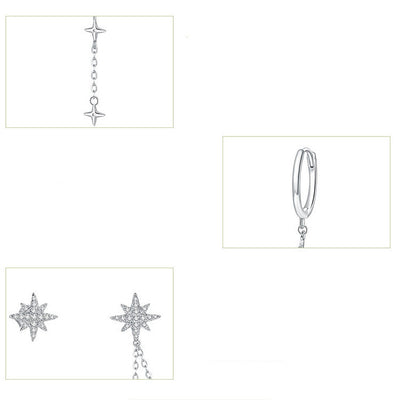 Aretes Estrella Brillante con Circonitas - Diseño Elegante para Mujer - Image 5