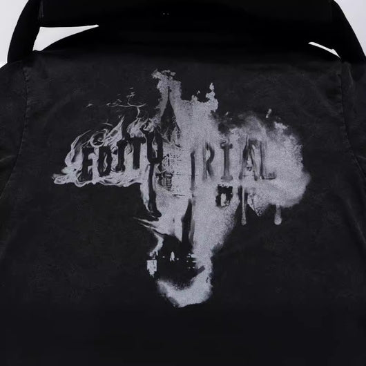 Playera de Manga Corta Estilo Americano Desgastado - Image 4
