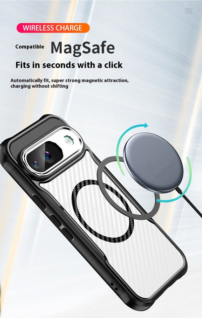 Funda Magnética de Fibra de Carbono Transparente para Celular - Image 21