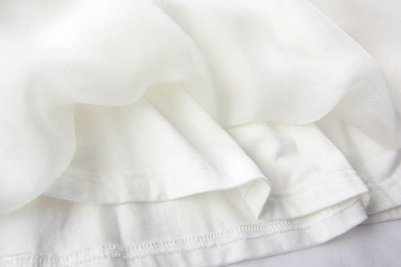 Vestido Largo de Seda Blanca Ajustado