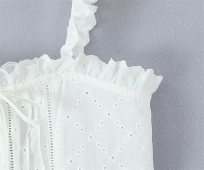 Conjunto de Blusa sin Mangas Bordada y Culotte de Algodón - Image 16