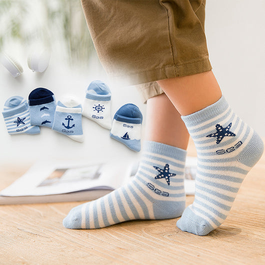 Calcetines Infantiles de Algodón con Diseño Oceánico - Image 6