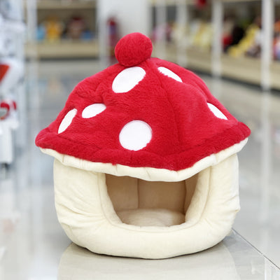Cama Acogedor para Gatos con Diseño de Hongos Peluche - Image 8