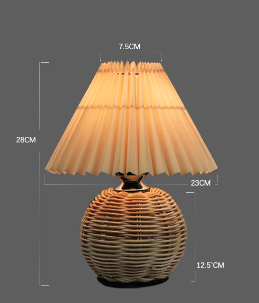 Lámpara de Mesita de Noche con Pliegues - Iluminación Elegante para tu Dormitorio - Image 9