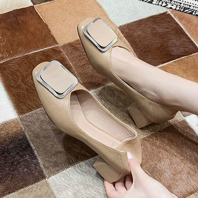 Zapatos Cómodos Abuela con Hebilla Cuadrada y Tacón Grueso - Todo Clima - Image 5