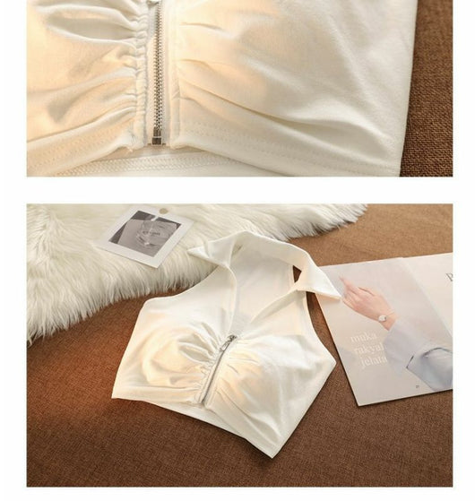 Camisola Escotada Sin Tirantes para Mujer - Estilo Americano Verano - Image 11