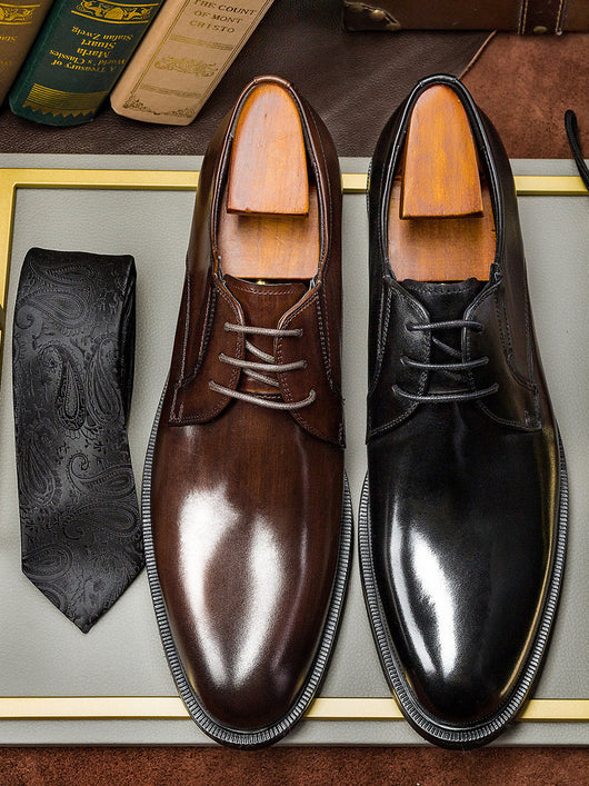 Zapatos de Cuero Ejecutivo Estilo Coreano para Hombre - Image 11