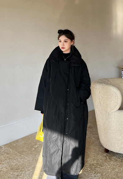 Abrigo Largo Invierno Talla Grande Estilo Coreano para Mujer - Image 19