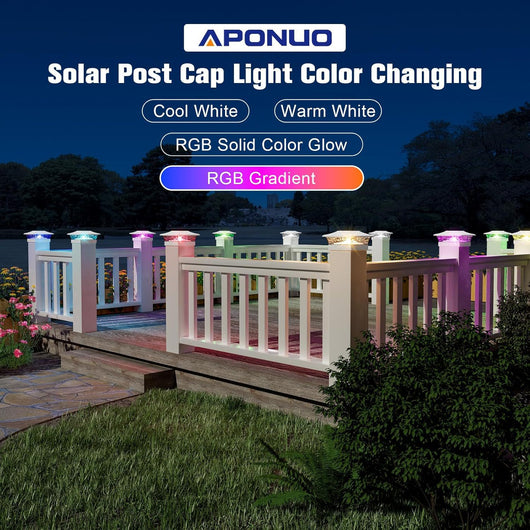 Lámpara Solar LED Bicolor para Barandales de Villa y Patios - Image 16