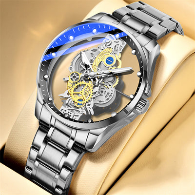 Reloj Automático Esqueleto Dorado de Lujo para Hombre - Image 30