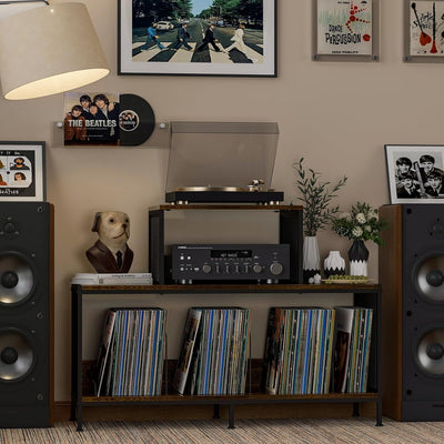 Mueble Tocadiscos Dual con Almacenamiento para Vinilos - Image 2