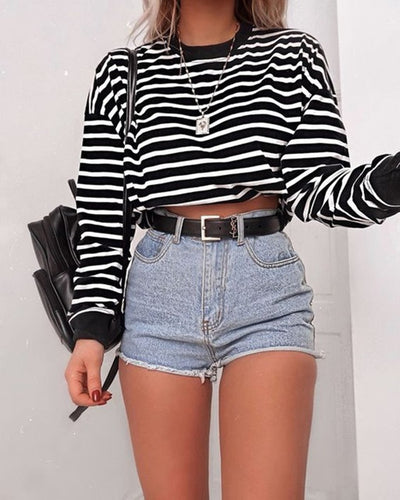 Playeras Crop Top Manga Larga para Mujer - Image 5