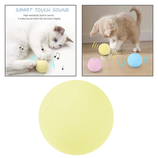 Pink pet gravity voice ball with a pull tab, packaged in a pink box with a cartoon bird design and musical notes. Includes a small bag of catnip. - Image 11