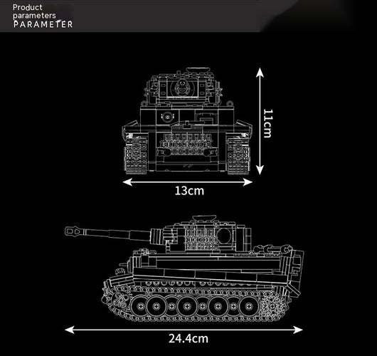 Tanque Tigre Teledirigido Eléctrico - Juego de Construcción DIY para Niños - Image 8