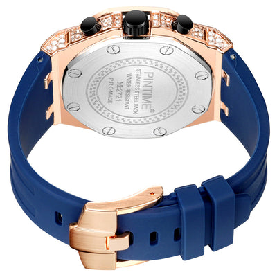 Reloj Cronógrafo de Lujo con Diamantes y Esfera Grande - Image 11