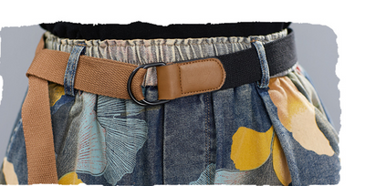 Pantalón Denim Estampado Pierna Ancha para Mujer - Image 6