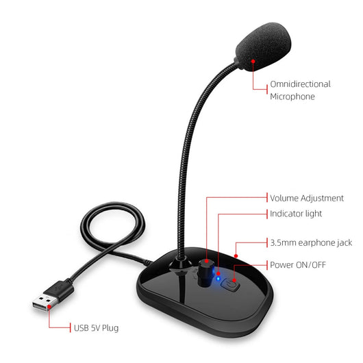 Micrófono USB Profesional Cuello de Ganso con Tarjeta de Sonido y Monitor - Image 2