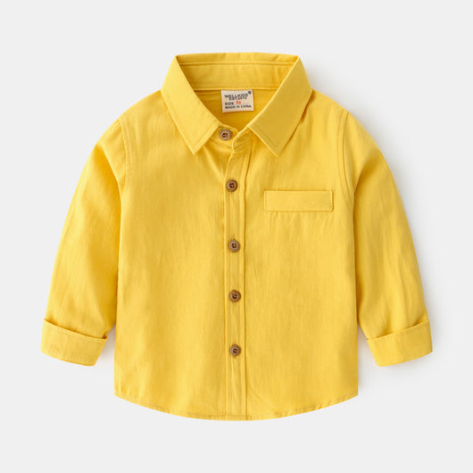 Camisa Infantil Colores Sólidos - Estilo Moderno para Niños - Image 7