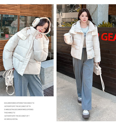 Chaqueta Acolchada de Algodón con Letras Bordadas y Costuras - Image 12