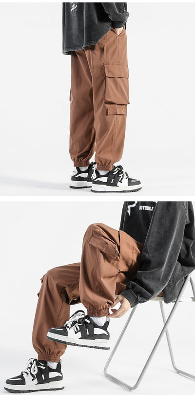 Pantalones Cargo Holgados con Bolsillos y Puños Ajustables - Image 12