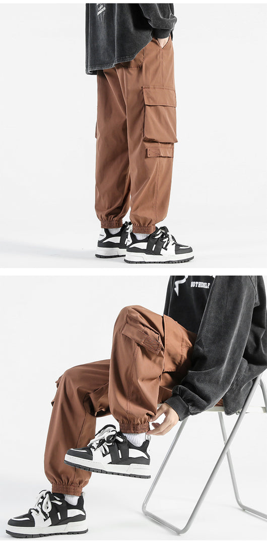 Pantalones Cargo Holgados con Bolsillos y Puños Ajustables - Image 12