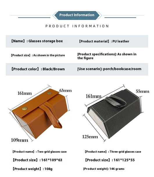 Estuche Multiseccional para Gafas en Cuero - Organizador Plegable - Image 32