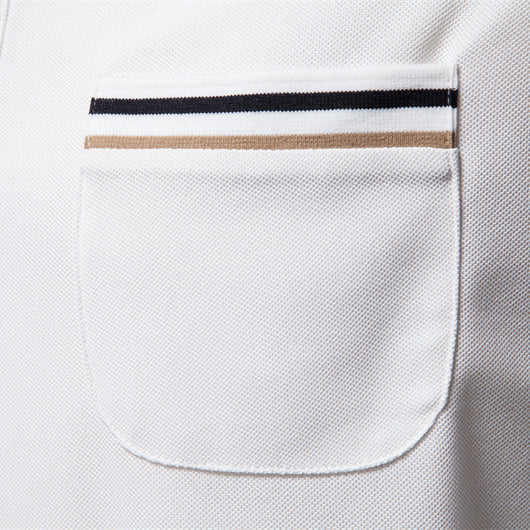 Polo Ejecutivo a Rayas con Cuello Clásico para Hombre - Image 4