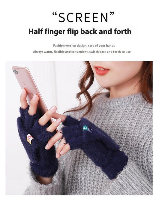 Guantes Térmicos con Dedos Libres para Mujer - Perfectos para Estudiantes - Image 14
